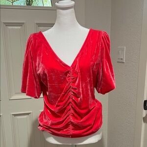 Elegant Fusia Velvet Women's Top